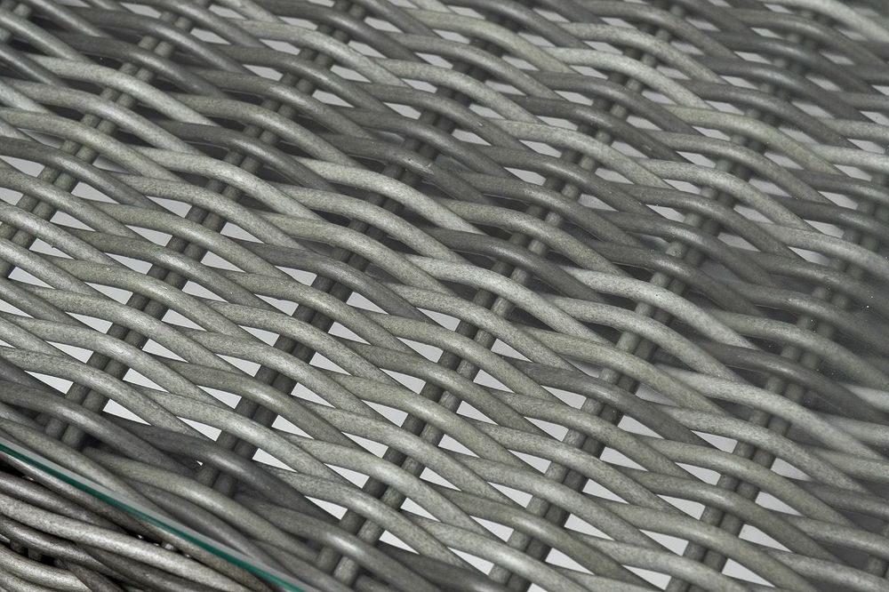 "Амароне" обеденная группа из искусственного ротанга на 6 персон, цвет графит