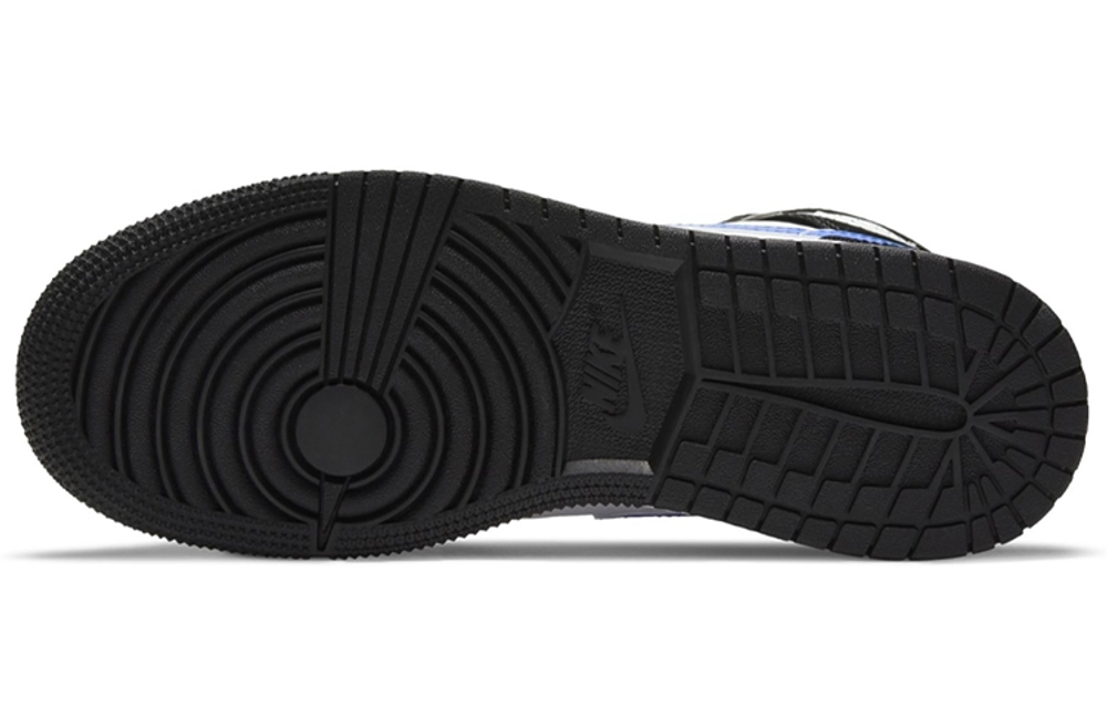Jordan 1 Mid Black Racer Blue White GS