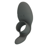 Серое кольцо на пенис с вибрацией