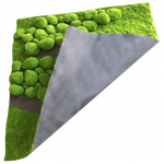 Мох искусственный Дизайн 12 "Камешки", ширина 1м, рулон 1м