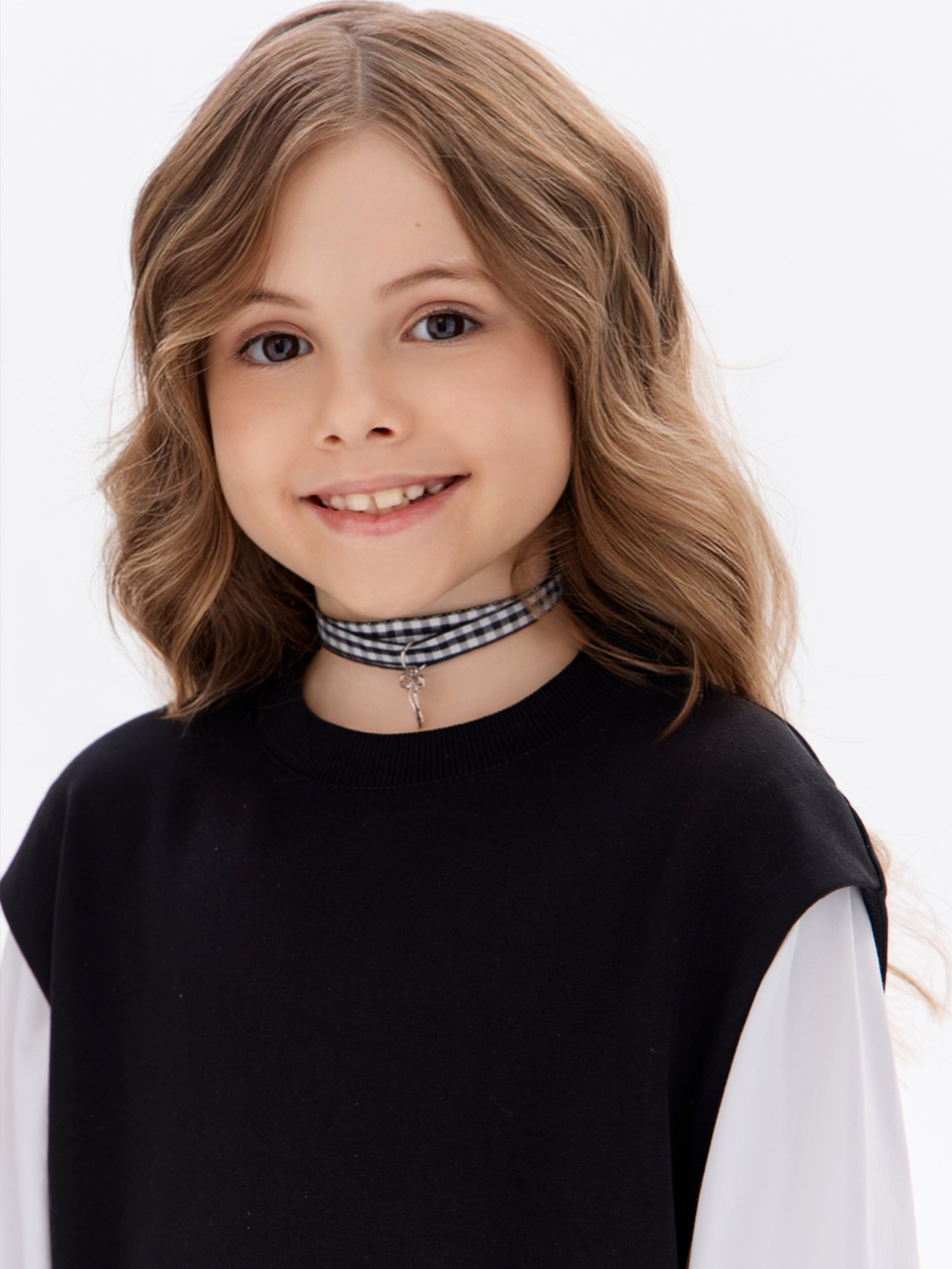 Свитшот-рубашка с эффектом двойки