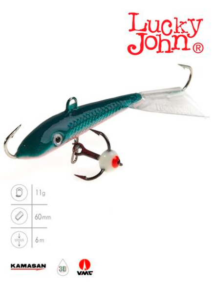 Балансир LUCKY JOHN Fin №4 (+тройник), цвет 54, арт. 71413-54