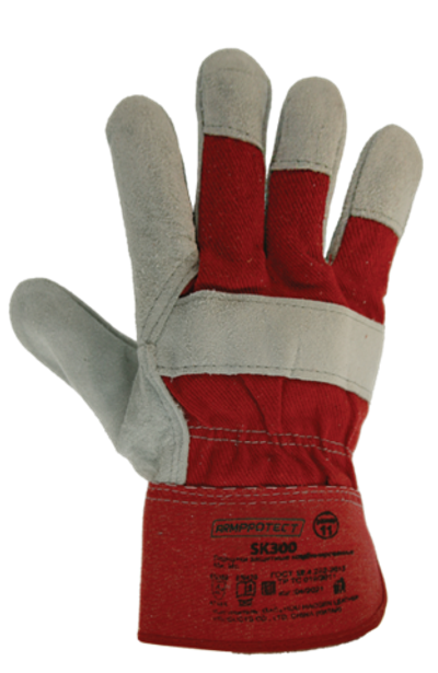 Перчатки ArmProtect спилковые комбинированные, SK300