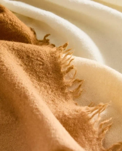 ZARA HOME ШЕРСТЯНОЙ ПЛЕД, КОРИЦА