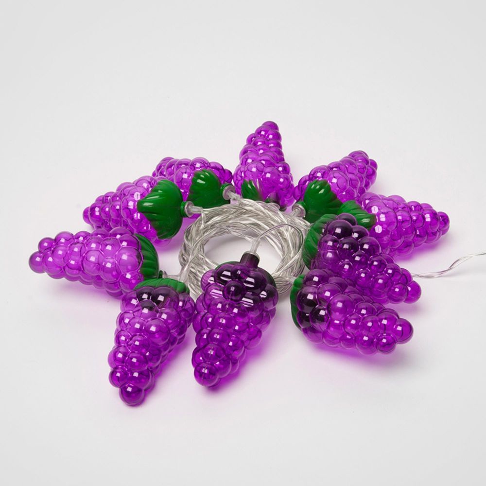 ULD-S0400-010-STB-2AA WHITE IP20 GRAPES Гирлянда светодиодная на батарейках 2AA не в-к. Виноград. 4м. 10 светодиодов. Белый свет. Провод прозрачный. TM Uniel.