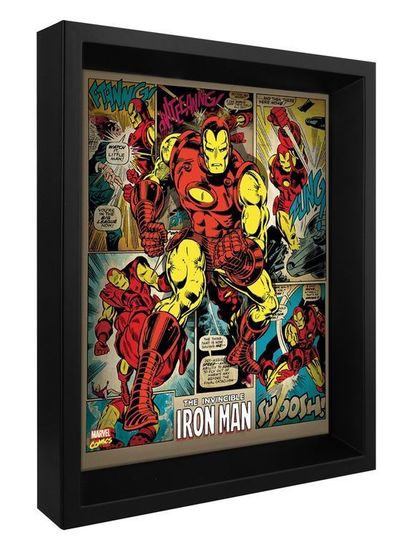 3D картина Marvel Retro Iron Man Железный Человек 20х25см