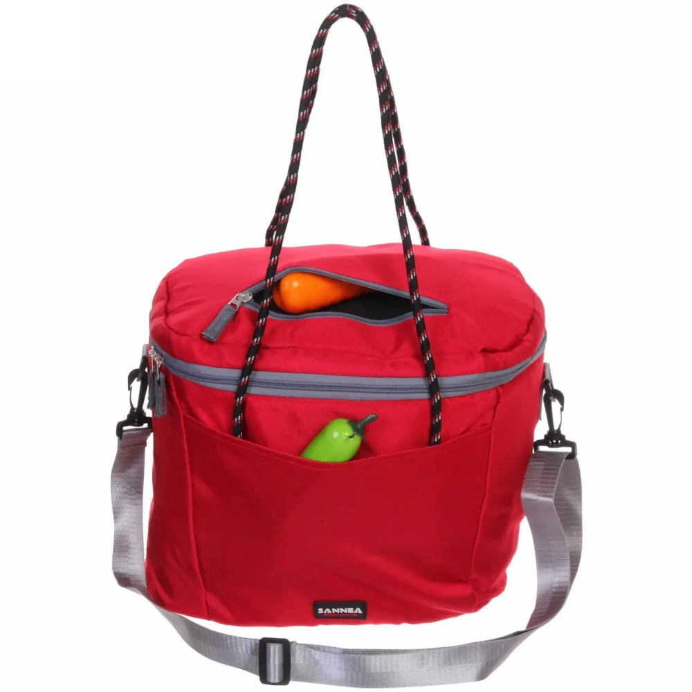 Термосумка 18 л, 32*22*26 см, Sanne бордовая