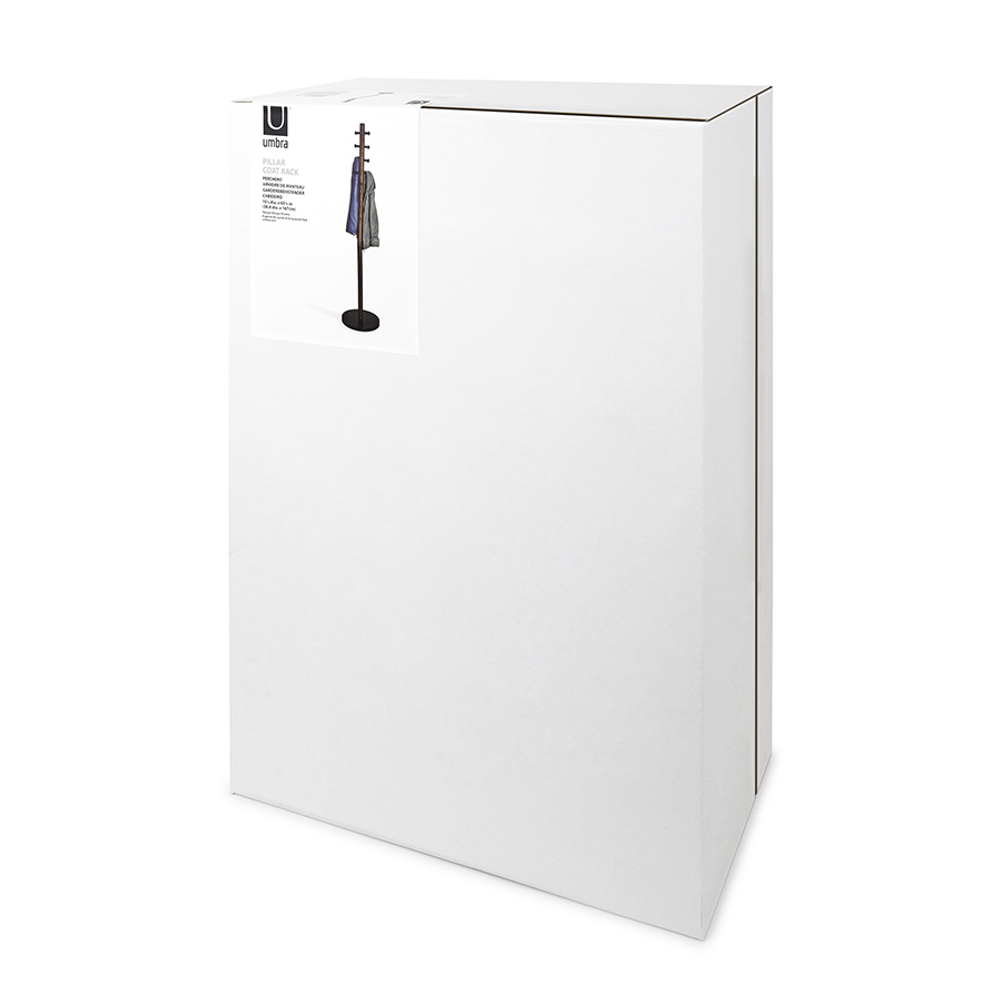 Вешалка напольная Pillar чёрный/орех