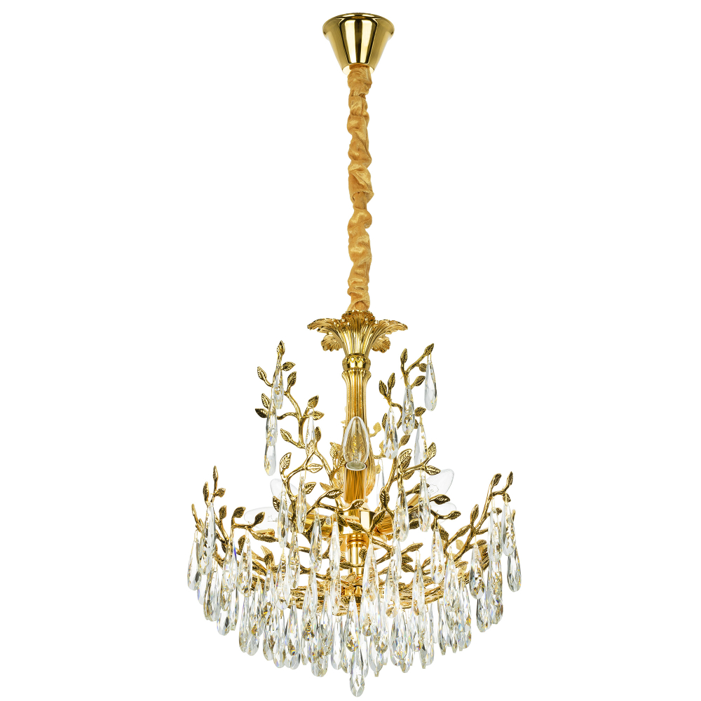 Citilux RITZ CL310062 Люстра хрустальная подвесная Золото