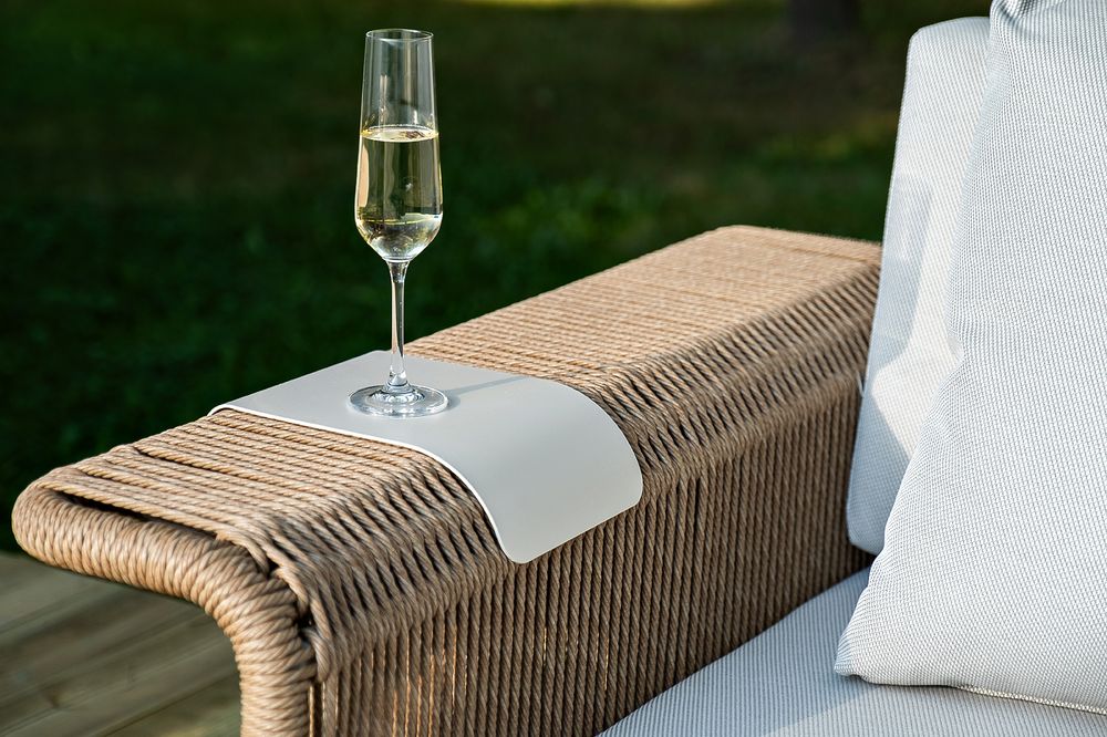 "Мальдивы" лаунж-зона из искусственного ротанга, цвет соломенный