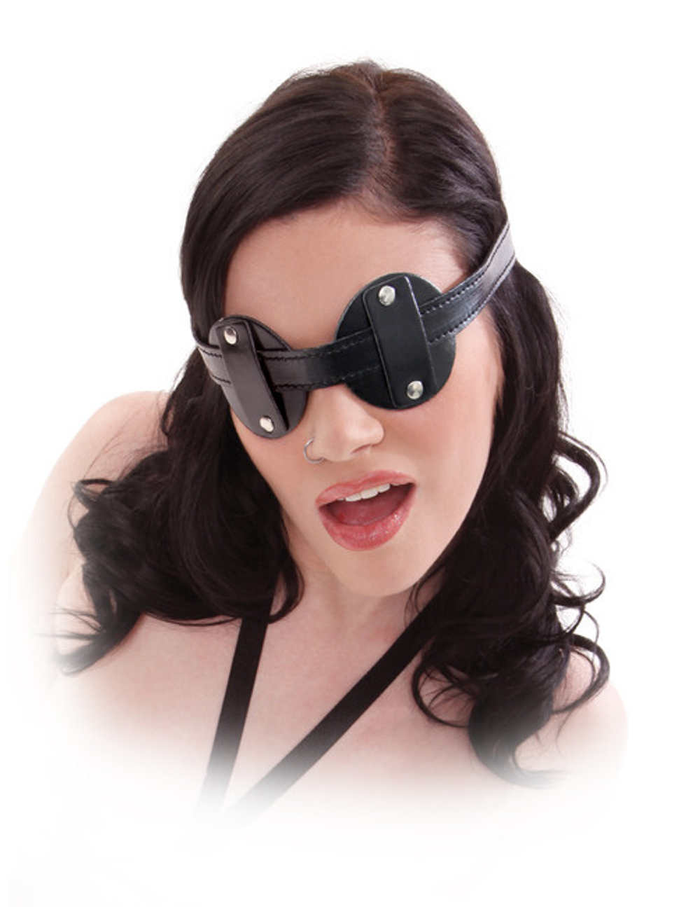 Кожаная маска на глаза Blinder Mask (Цвет: черный)