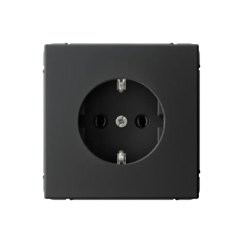 Art Gallery розетка с заземлением, 16А, механизм, быстрозажим. клем., Карбон