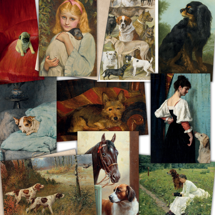 Собаки в искусстве. 10 открыток