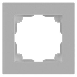 Рамка для розеток и выключателей Intro Accent 6-501-03 на 1 пост, СУ, алюминий