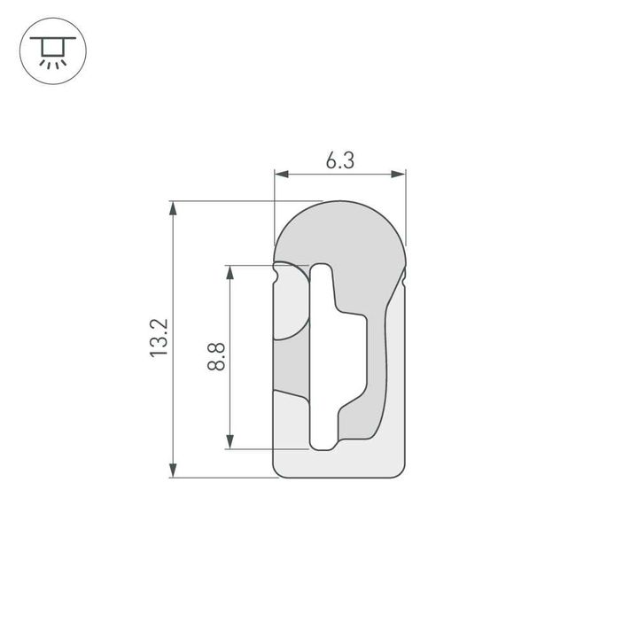Профиль Arlight WPH-Flex-0613-Side-S8-10m White 040826