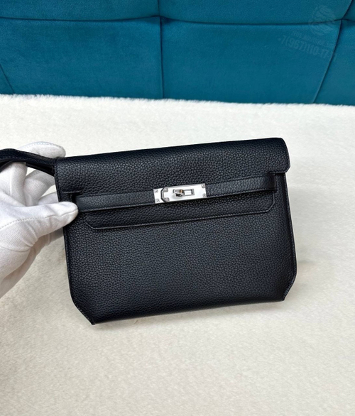 Сумка через плечо Hermes Kelly Depeches 25 Noir