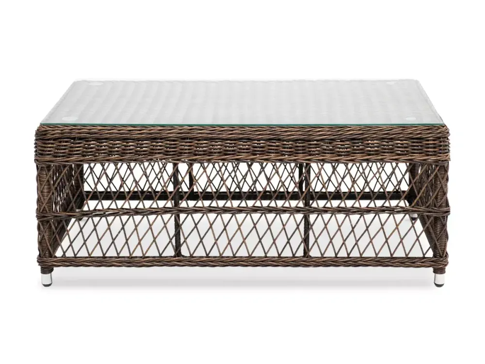 "Гранд Латте" стол журнальный из искусственного ротанга, цвет коричневый