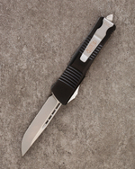 Автоматический складной нож Microtech Troodon S/E Stonewash VG-10 139-10 (черный)
