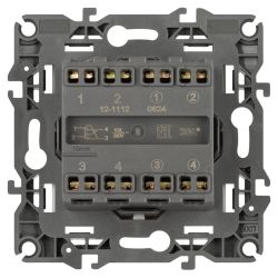 Переключатель перекрестный ЭРА Серия 12 12-1112-16 двойной, 10АХ-250В, титан | ЭРА 12 Титан