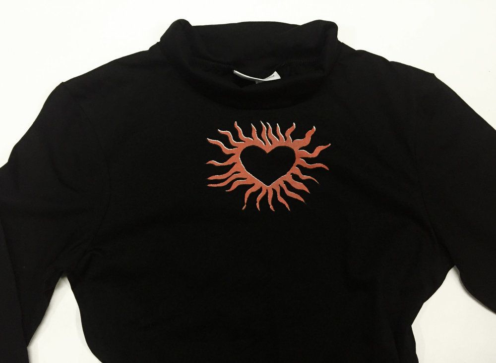 Водолазка Goldmans Сердце Черная