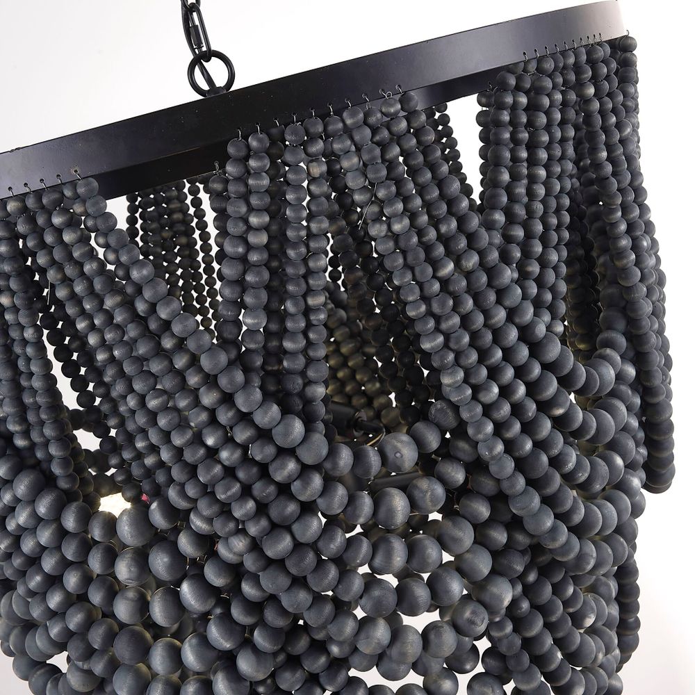 Подвесная Люстра Amelia Wood Bead Chandelier By Imperiumloft
