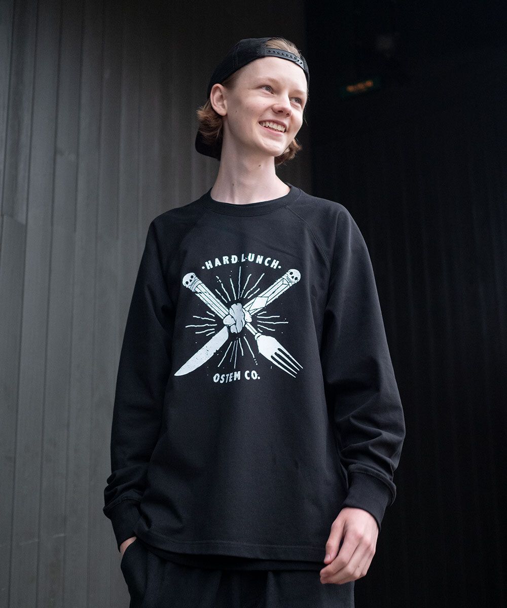 Лонгслив Hardlunch Fork and Knife черный