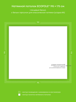 Глянцевый натяжной потолок 3.4 м2