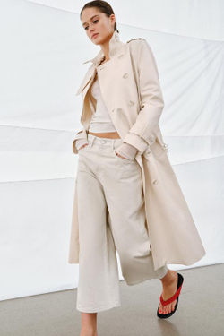 ZARA ДЖИНСЫ ZW COLLECTION CULOTTE СО СРЕДНЕЙ ПОСАДКОЙ, КАМЕННО-СЕРЫЙ