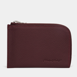 Мини-кошелек Aven из кожи теленка бордового цвета