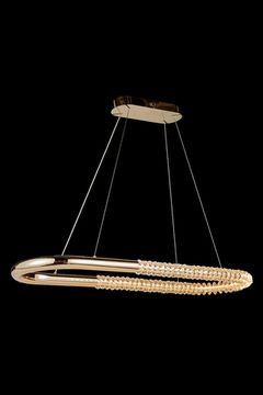 Подвесная люстра LED 60W 3000К/4000К/6000К LE3064/1050L GD золото Tesla Leon