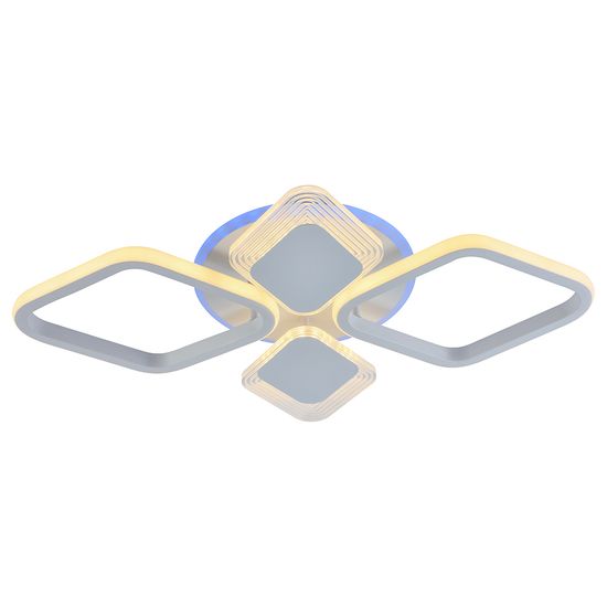 Люстра потолочная светодиодная 5893/2+2 WHT 72W+6,5W RGB SALEB гарантия 1 год