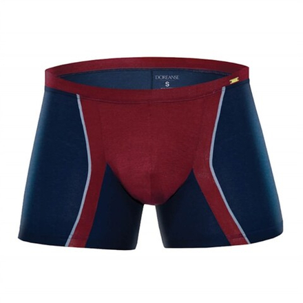 Мужские трусы боксеры бордовые с темно-синей вставкой Doreanse 1720 Boxer
