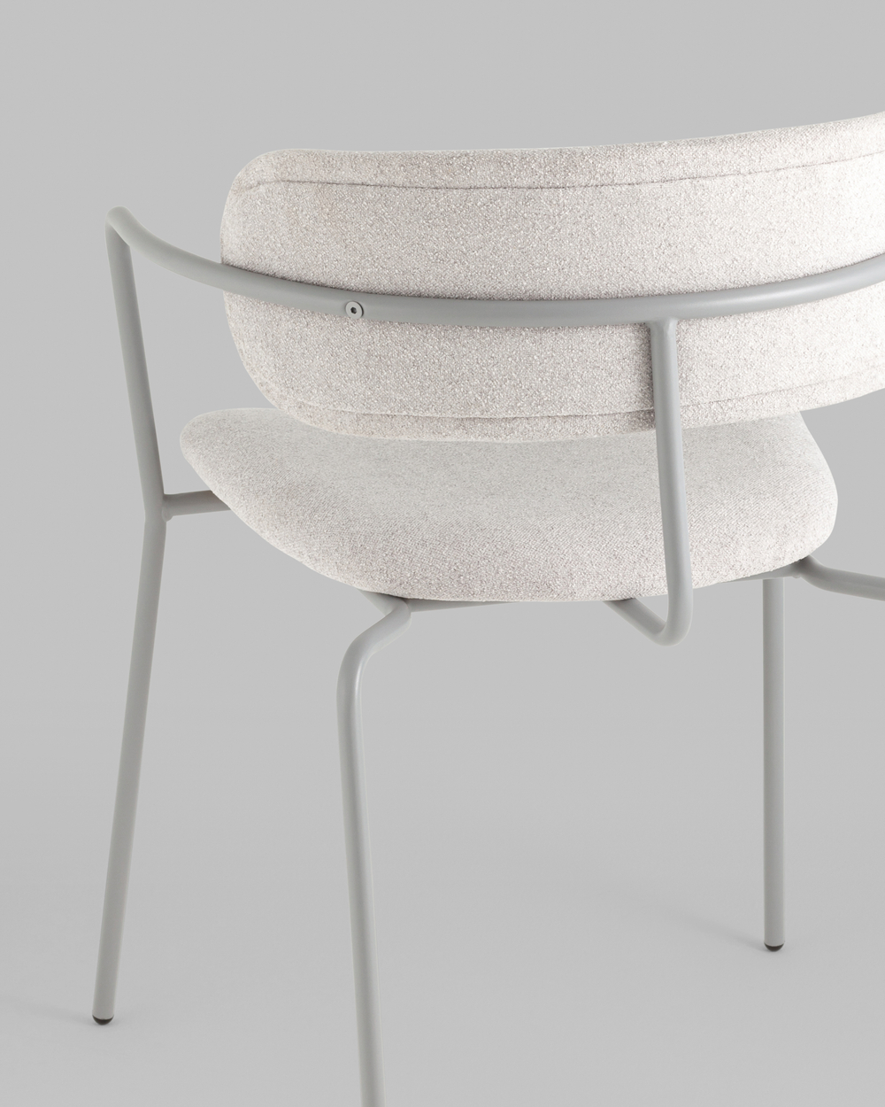 Стул Дженни букле светло-серый каркас серый муар