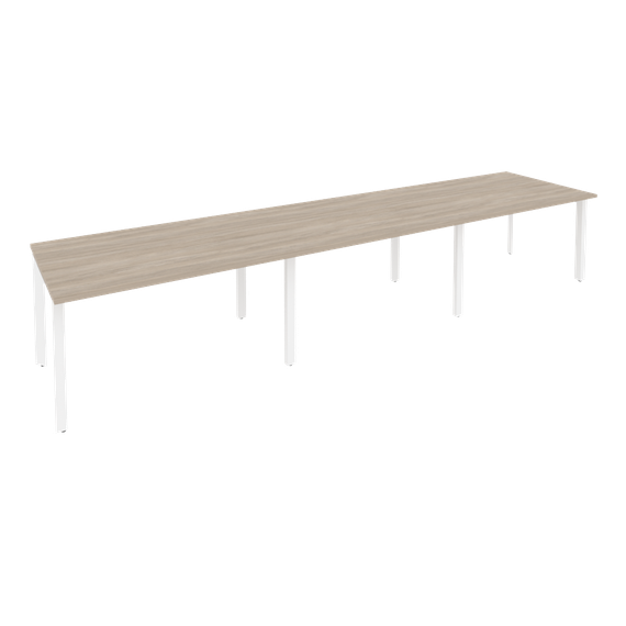 Onix Стол переговорный O.MP-PRG-3.3 Дуб Аттик/Металл Белый 4140*980*750