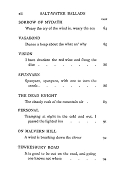 Salt - Water Ballads | John Masefield