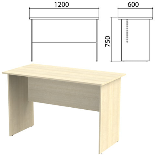 Стол письменный "Канц", 1200х600х750, цвет дуб молочный (КОМПЛЕКТ)