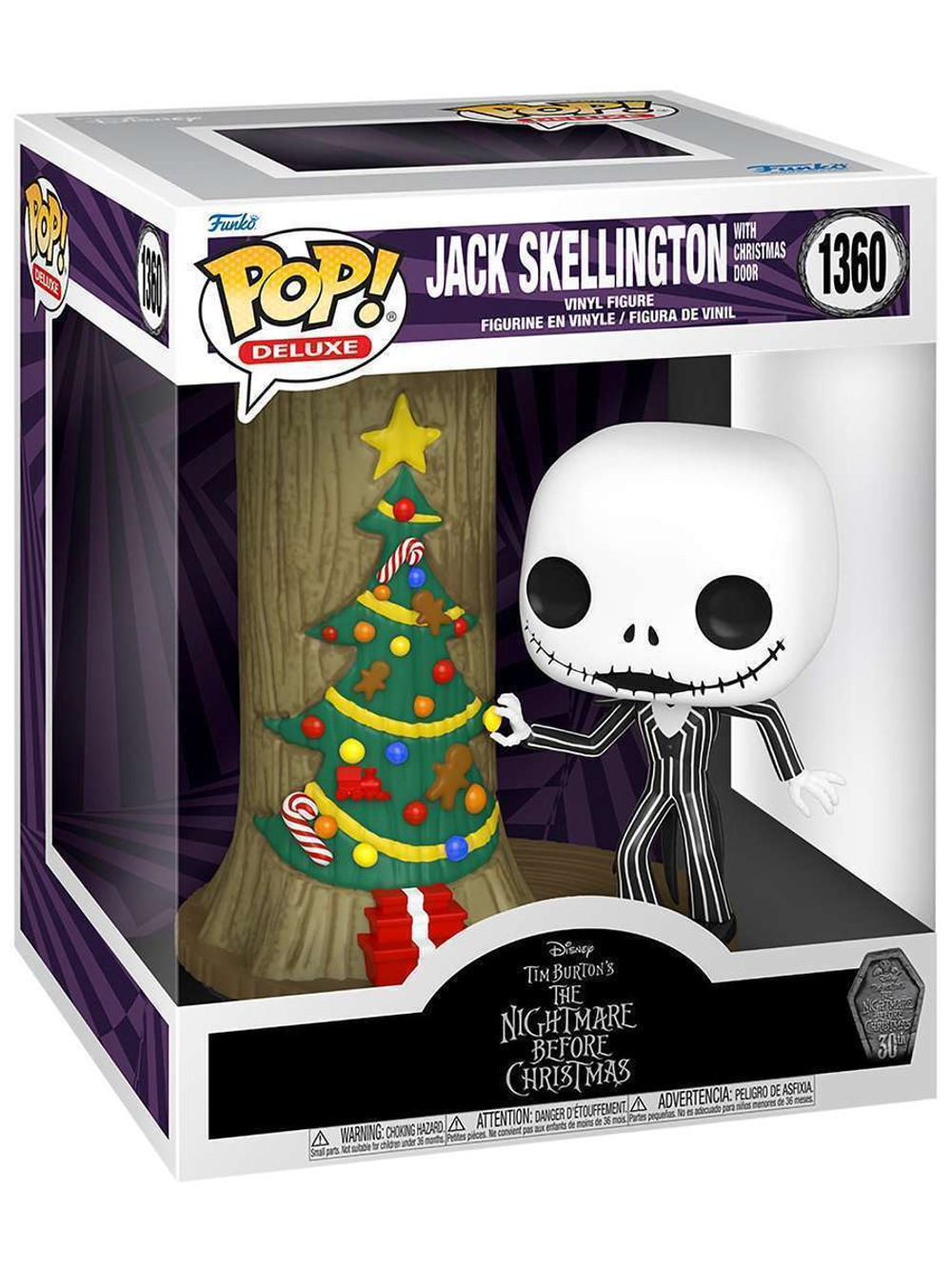 Фигурка Funko POP! Deluxe Disney TNBC 30th Jack Skellington w/Christmas Door (1360) 72310