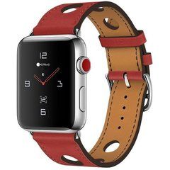 Ремешок кожаный COTEetCI W15 Fashion LEATHER с отверствиями (WH5221-RD-42) для Apple Watch 44мм/ 42мм Красный