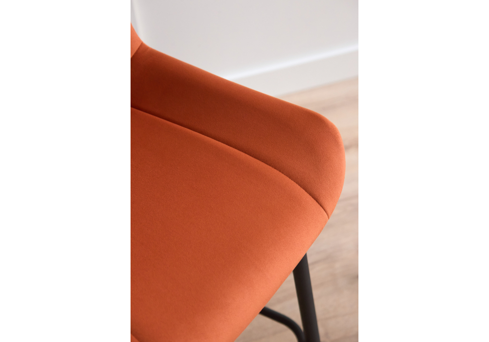 Барный стул Woodville Седа 360 терракотовый (zd 432), черный np, ножки черные