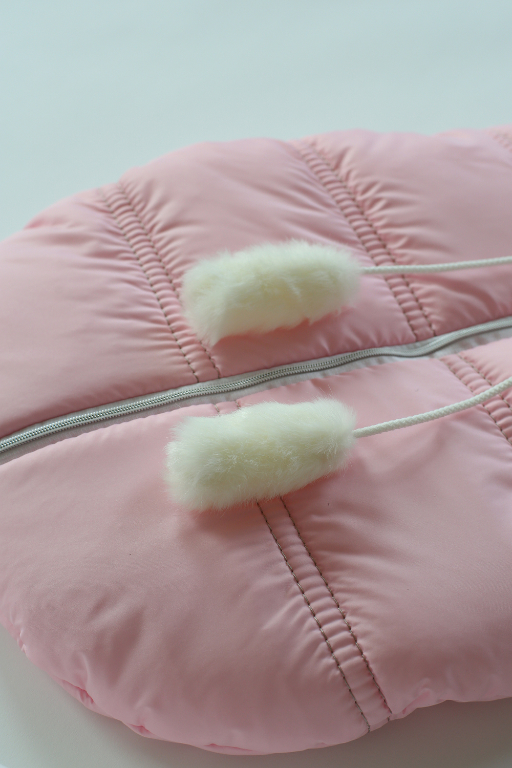 Конверт зимний для новорожденного - Норка (розовый)