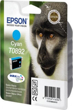 Epson Monkey T0892 Cyan DURABrite Ink Cartridge Подлинный Голубой 1 шт C13T089240