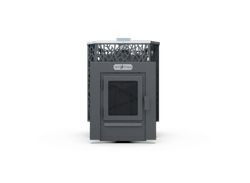 Банная печь Душа- 15 Сетка Древо Закрытая Каменка стекло 8мм