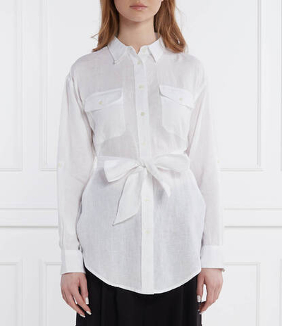 Льняная рубашка LAUREN RALPH LAUREN - белый(200786629)