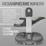 Стульчик для кормления, ходунки, качели 5в1 Bubago William серый
