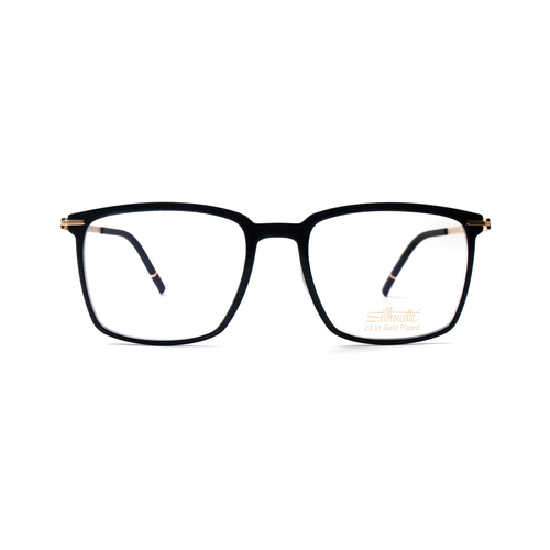 Оправа квадрат Silhouette 2950_75 9020 черно-белая с золотом