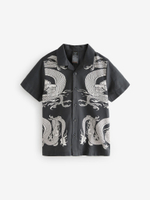 Рубашка с коротким рукавом для мальчика Next 136-484, Черный