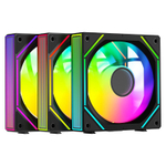 Вентилятор для корпуса Ocypus Gamma F12 UNI BK ARGB REVERSE BLADE 3 IN 1, 3x120x120x25mm, 4-PIN PWM, 800-1800 RPM, 31 DBA