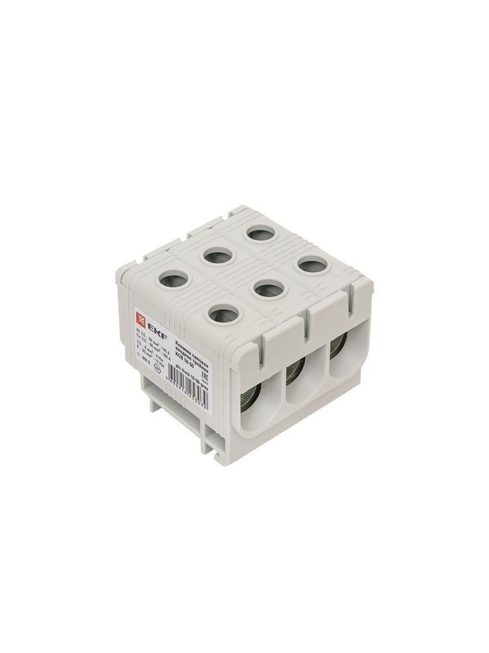 Клемма силовая вводная тройная КСВ 16-50кв.мм сер. PROxima EKF plc-kvs3-16-50-grey