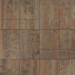 Тротуарная плитка ГРАНДО - Листопад гладкий Клен, комплект из 4 видов плит