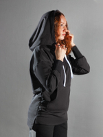 Худи Ваарга женское чёрное без начёса